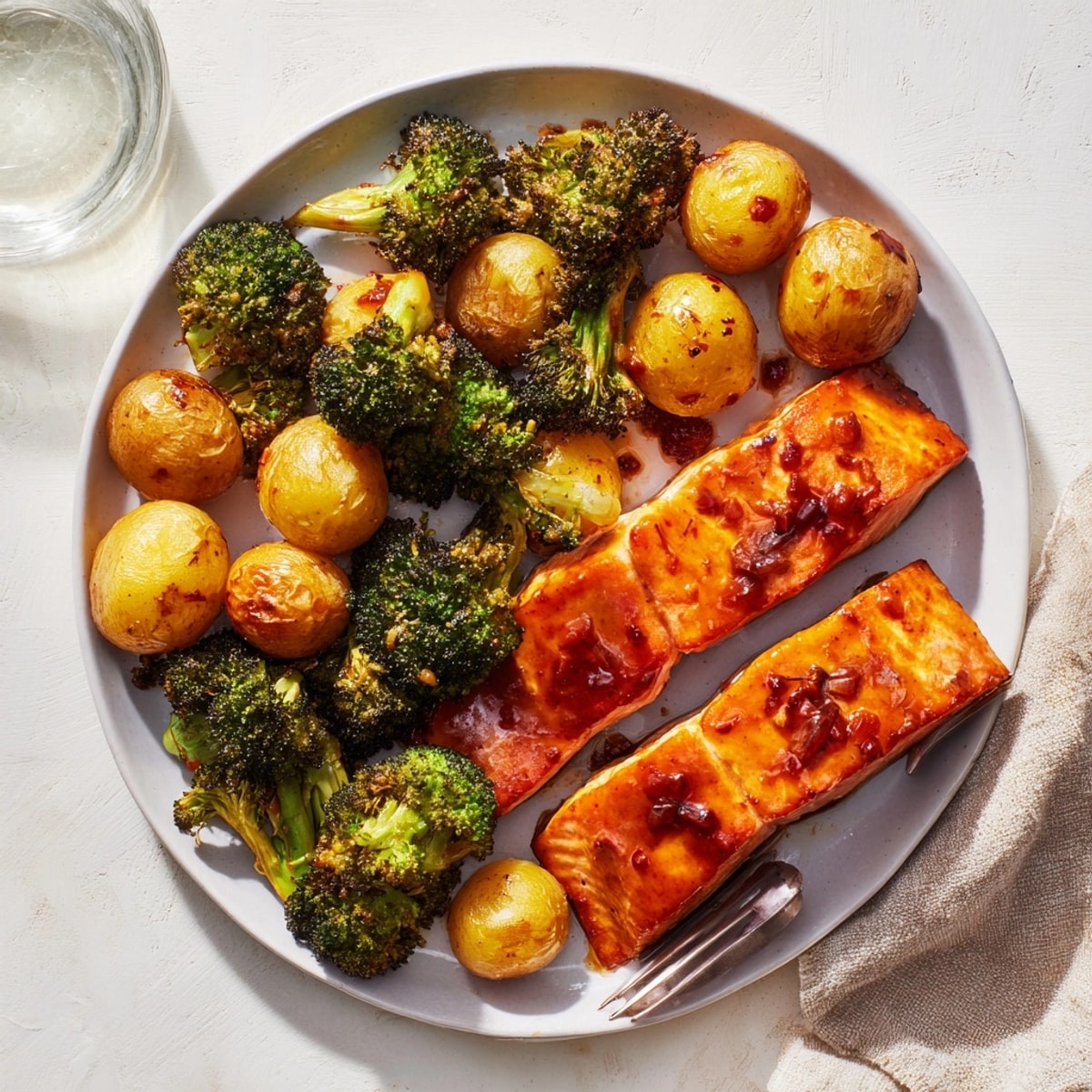 Imagine sweet and tangy Sheet Pan Honey Garlic Salmon sizzling; perfect weeknight meal.