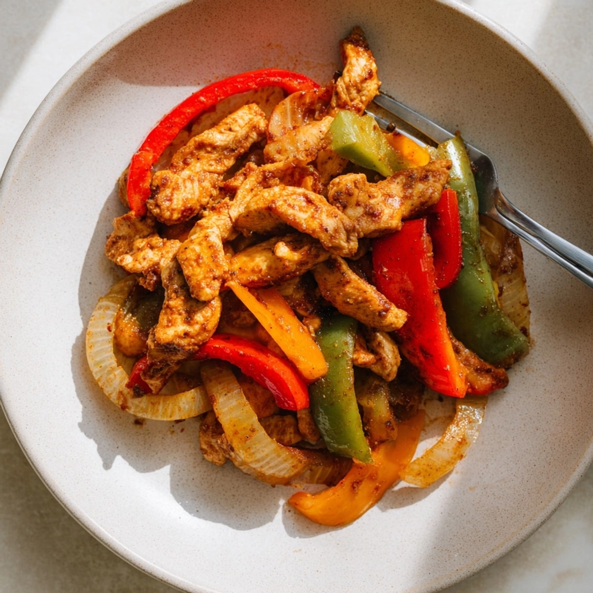 Easy one-pan Chicken Fajita Skillet recipe, served with warm tortillas and fresh toppings.