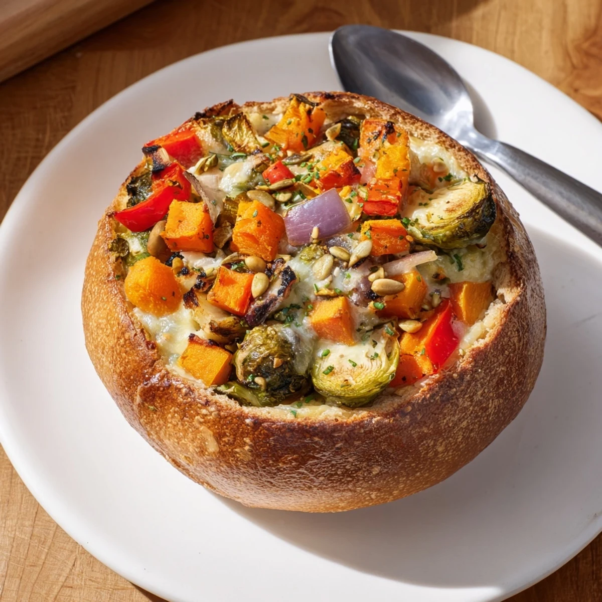 Thanksgiving Veggie Stuffed Dip Bowls