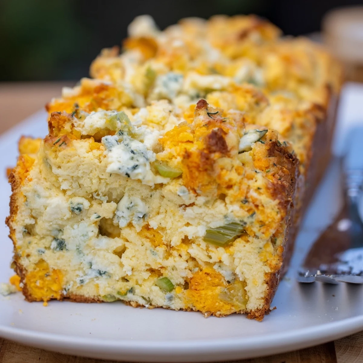 A delightful Buffalo Ranch Chaos Cake Loaf, perfect for game day gatherings.  
