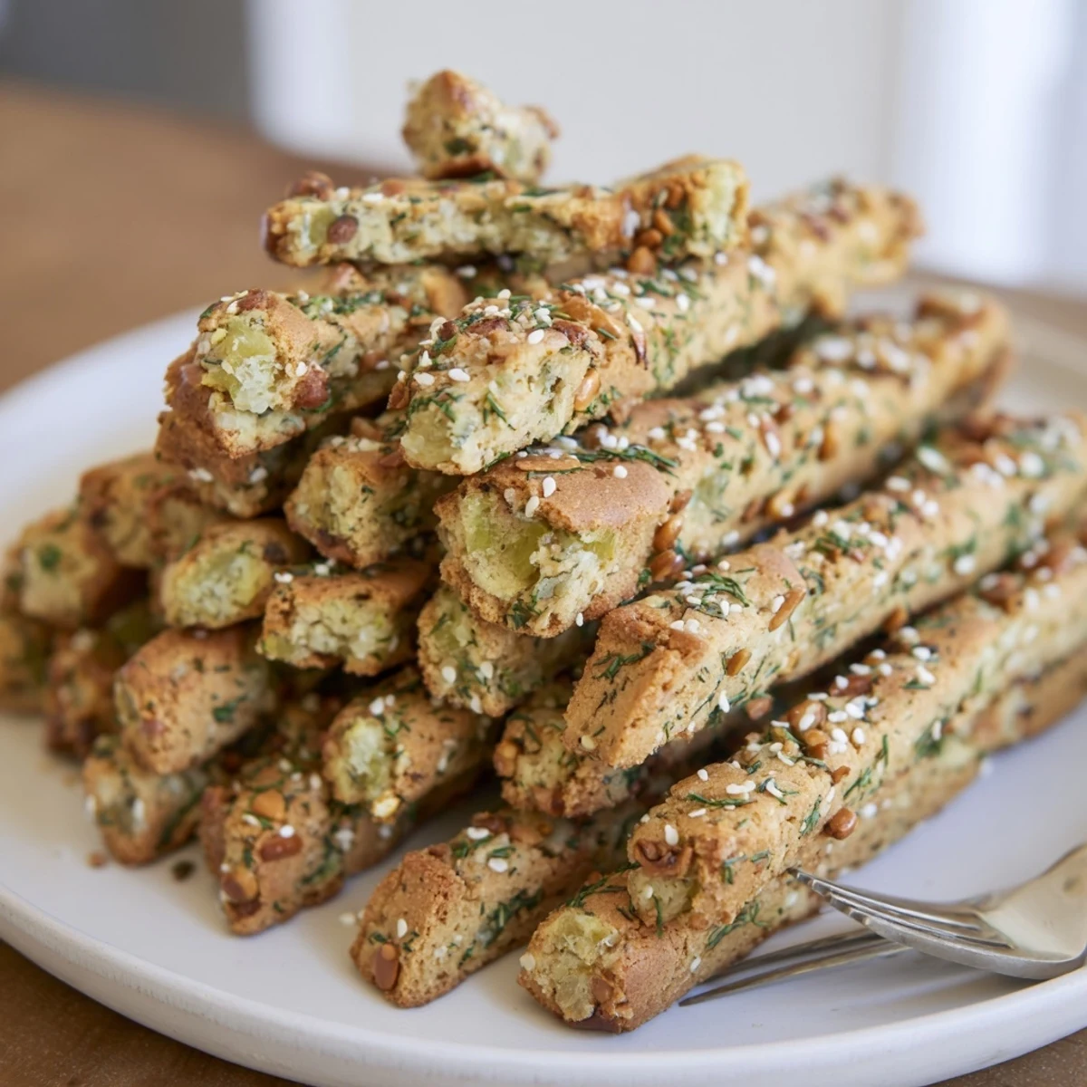 Deliciously sweet and tangy Dill Pickle Pretzel Cookie Sticks, great with ranch dip.  