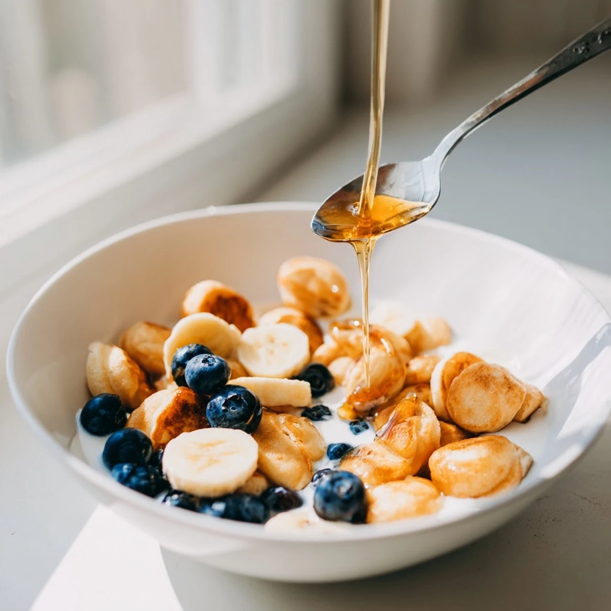 Mini Pancake Cereal Breakfast