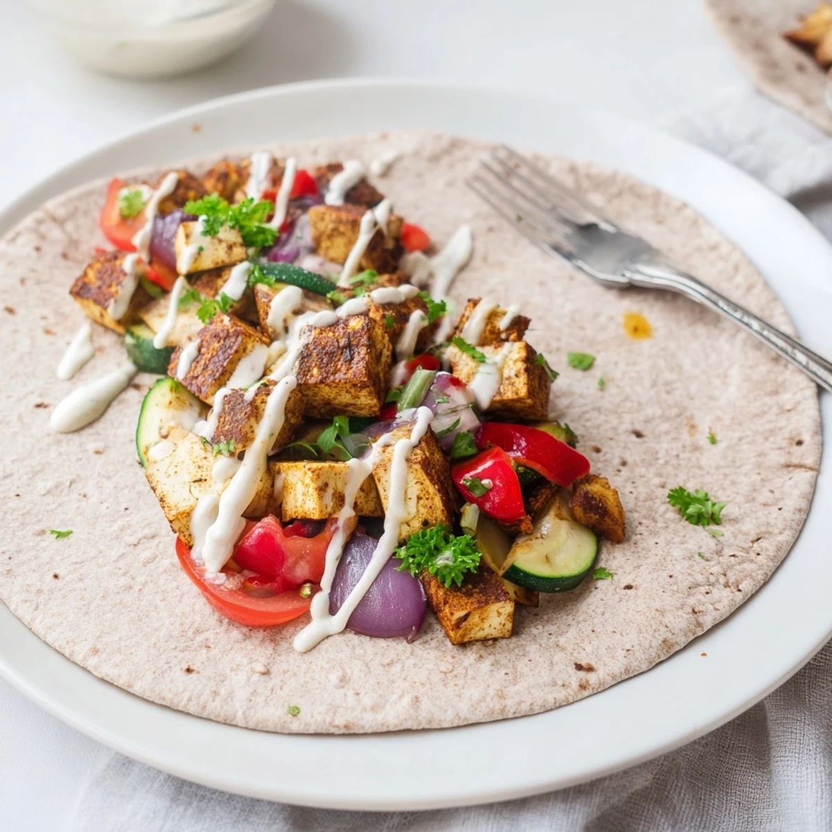 Vegan Viral Recipe Re-make with roasted veggies and creamy tahini-yogurt sauce.