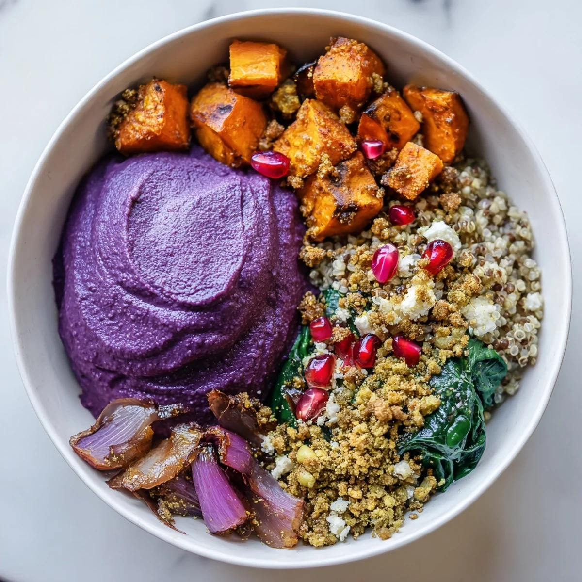 Nutritious Spiced Winter Bowls featuring roasted squash, sweet potatoes, and vibrant toppings.