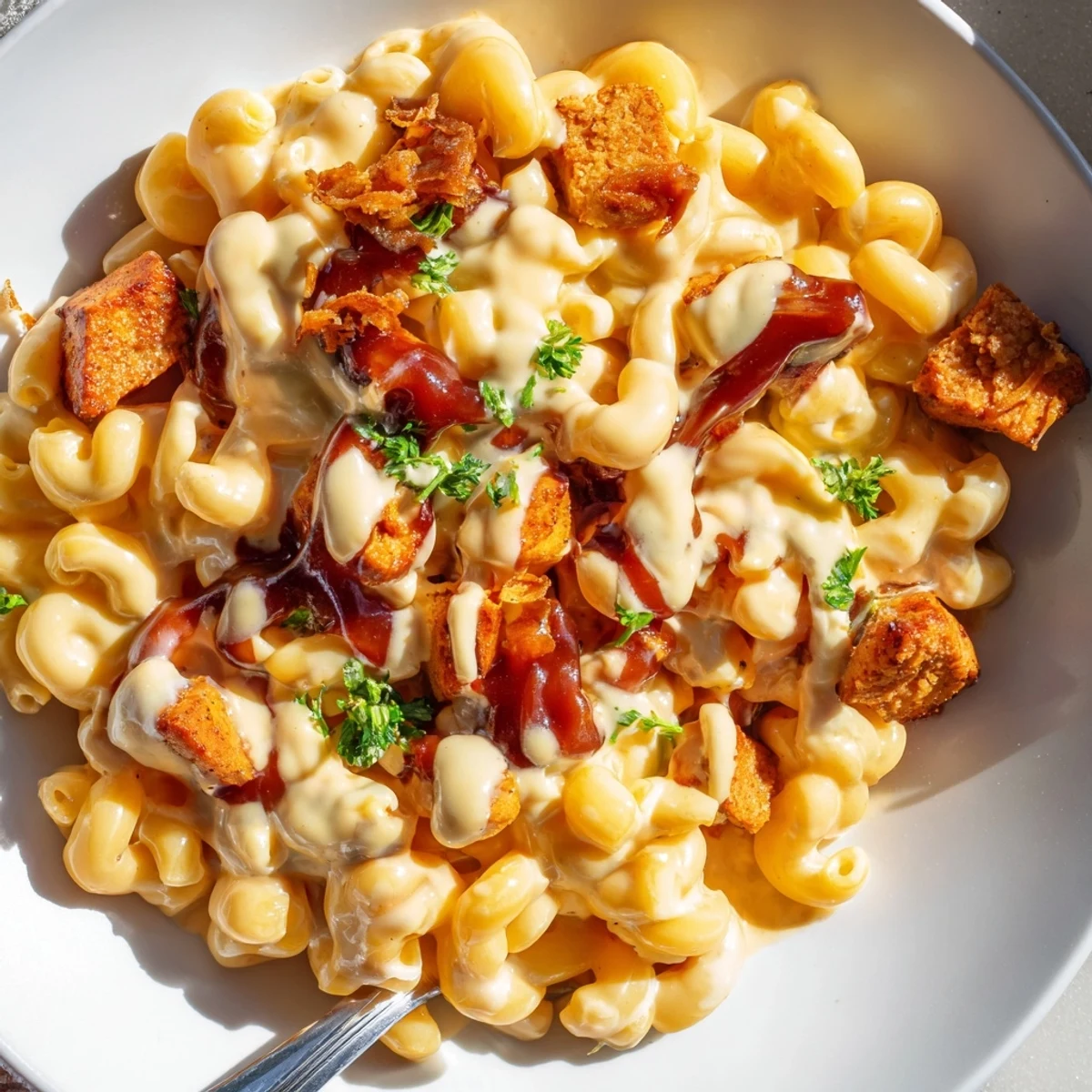 Honey BBQ Chicken Mac Cheese