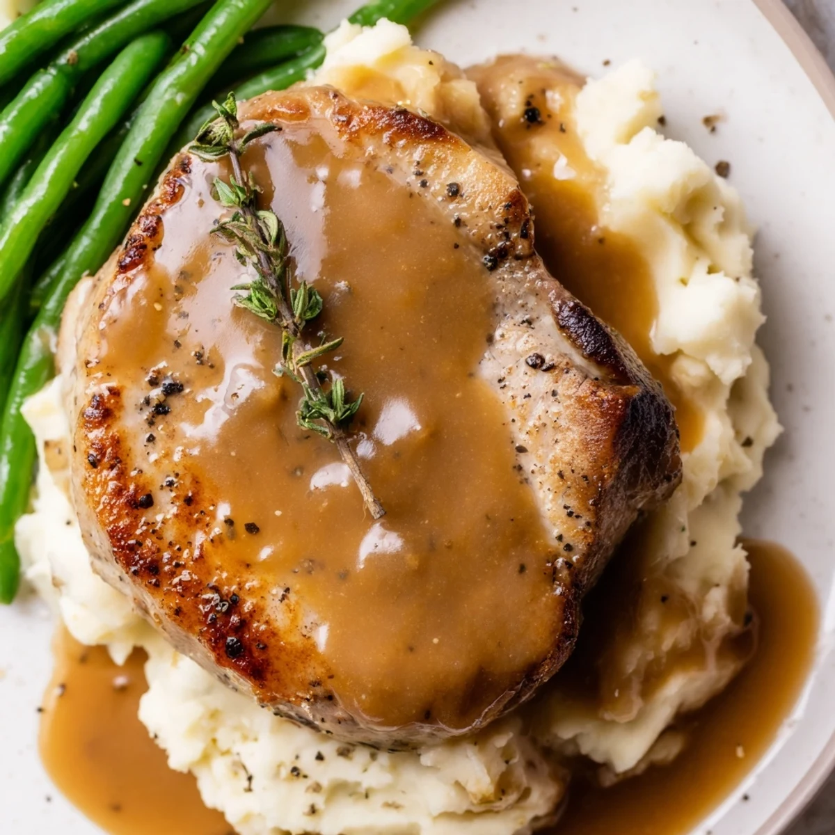 Pork Chops Cheddar Mash