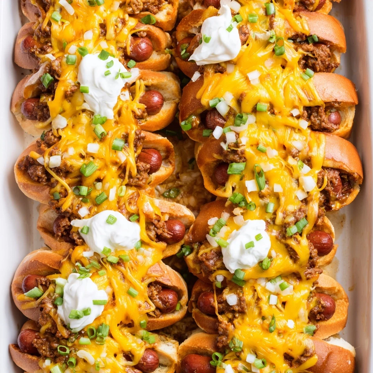 Cheesy and savory, the Chili Dog Casserole is a satisfying American comfort food, perfect for sharing.
