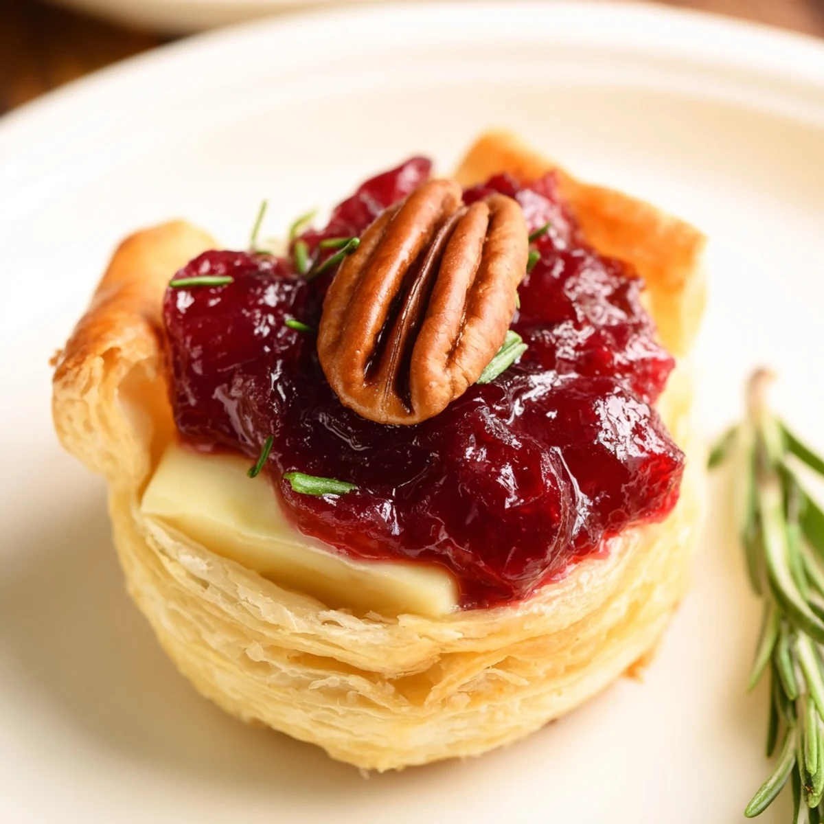 Warm, melty Brie nestled in flaky pastry with a dollop of sweet cranberry sauce, these Express Bites are perfect.