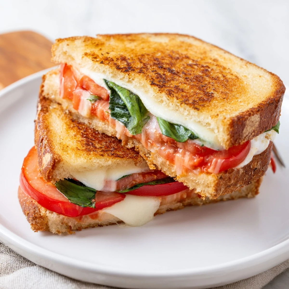 Tomato Basil Burrata Grilled Cheese