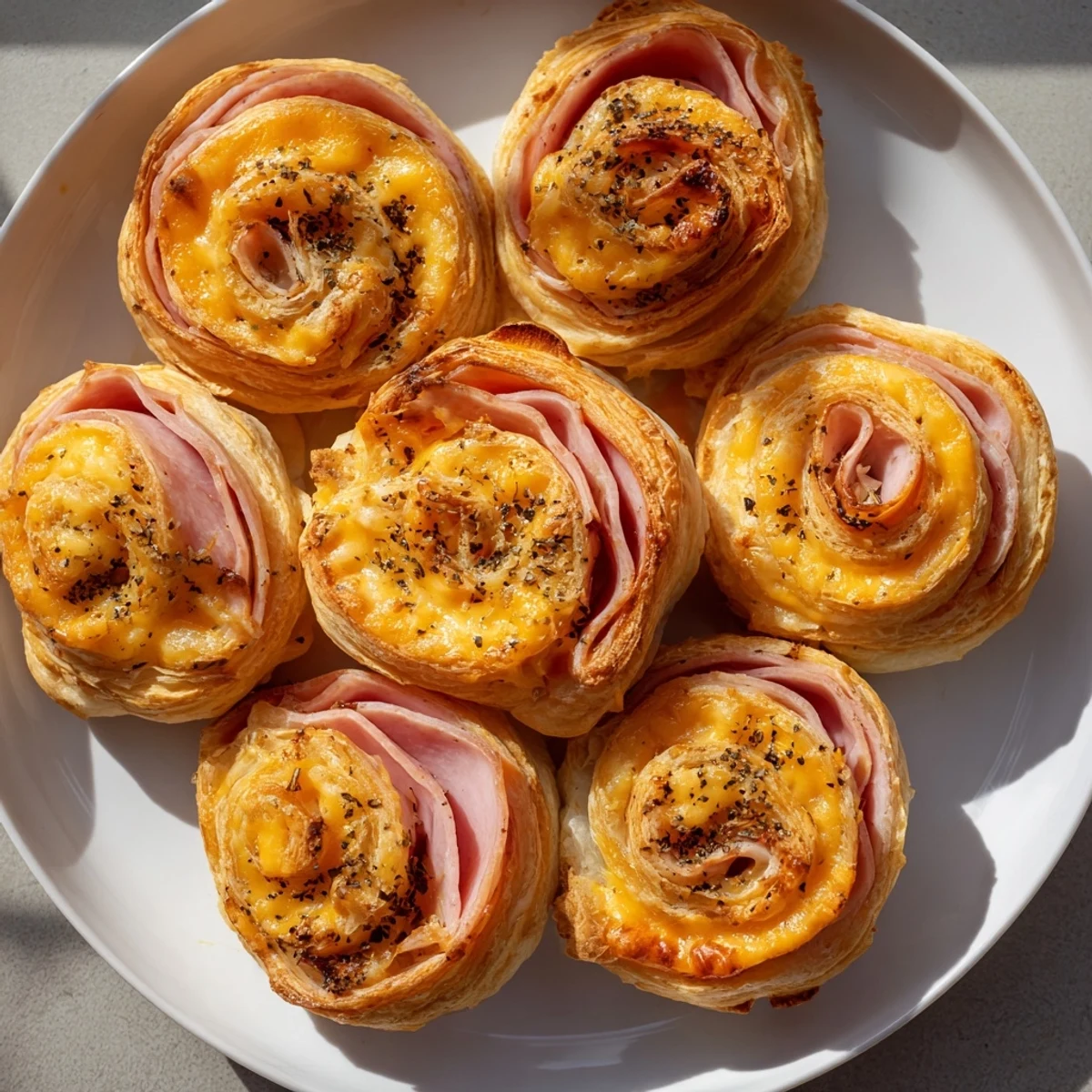 Savory Ham Cheese Pinwheels