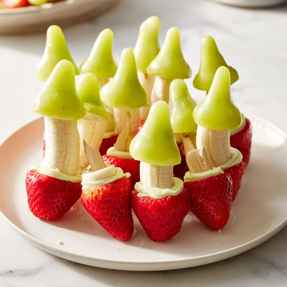 Elf Hat Strawberry Skewers