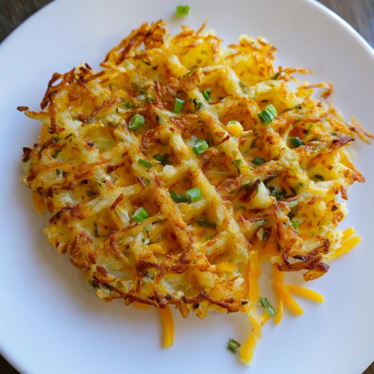 Cheesy Hash Brown Waffles