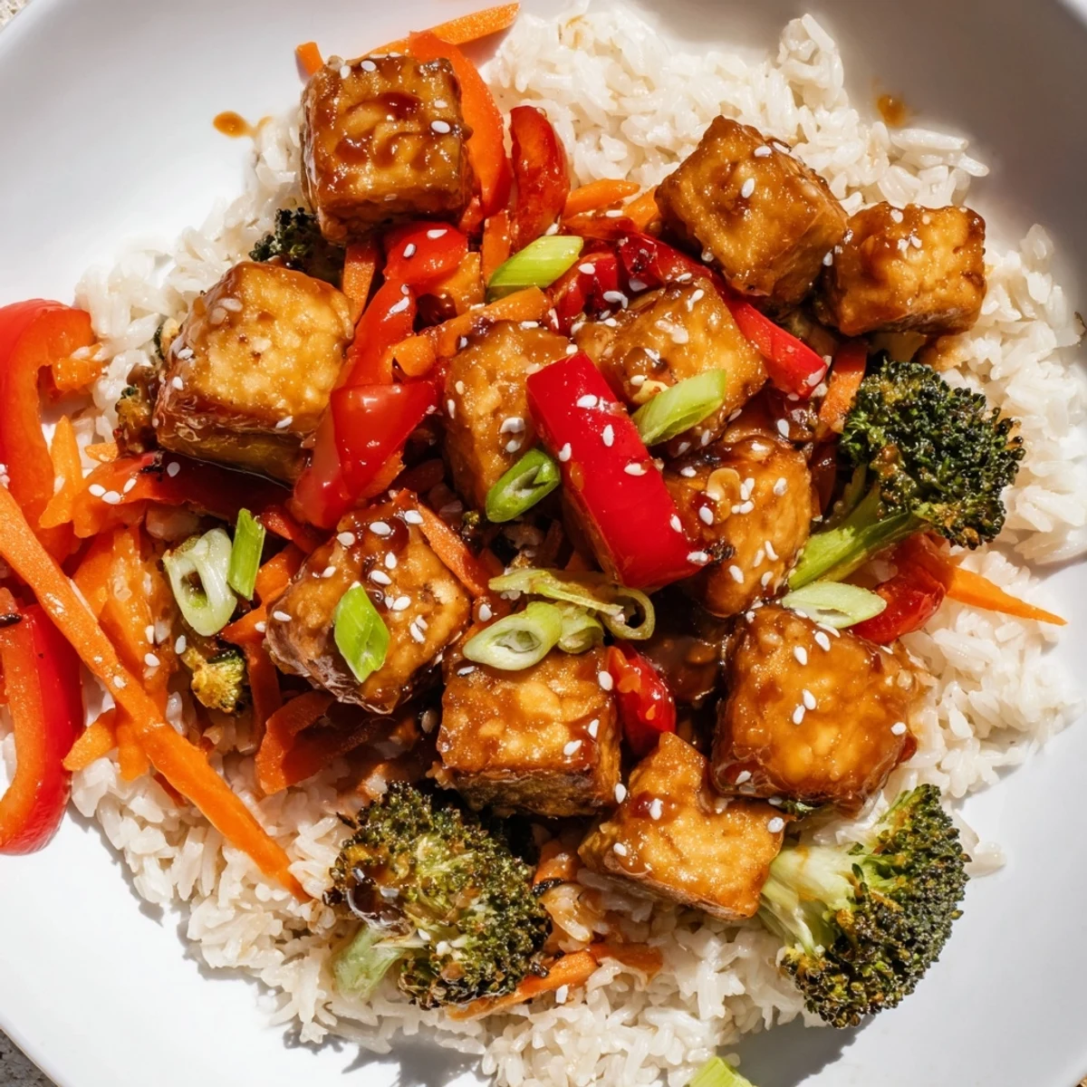Honey Garlic Tofu Bowls