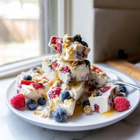 Easy Greek Yogurt Berry Bark recipe: a sweet, tangy, and refreshing summer treat.