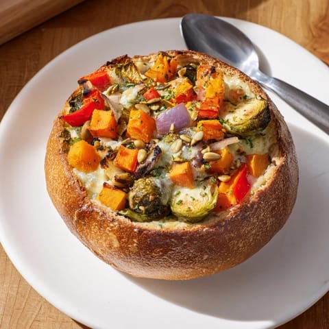 Thanksgiving Veggie Stuffed Dip Bowls