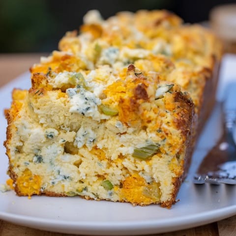 A delightful Buffalo Ranch Chaos Cake Loaf, perfect for game day gatherings.  