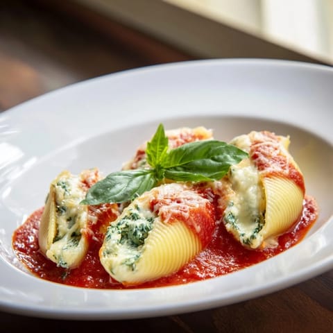 Pesto and Ricotta Stuffed Shells