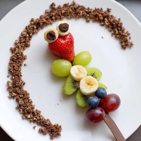 Colorful Caterpillar Fruit Skewer