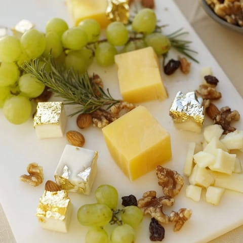 Gold and Silver Cheese Board