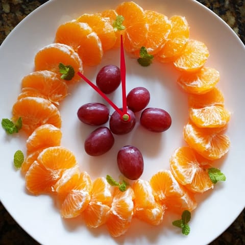 Grape Orange Slice Clock