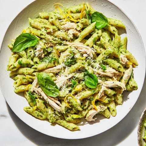 10-Minute Pesto Pasta Chicken