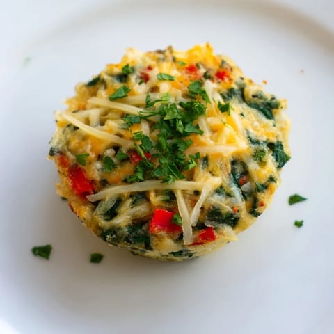 Golden-brown mini crustless quiches, perfect for breakfast, showcasing the savory spinach filling.