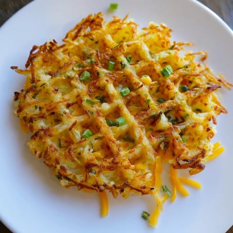 Cheesy Hash Brown Waffles