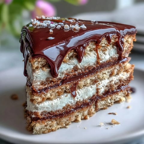 Freshly sliced Hojicha Butter Cream Cake reveals a tender sponge, layered with roasted tea buttercream and glossy dark chocolate ganache.