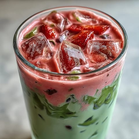 Dairy-Free Strawberry Matcha Latte