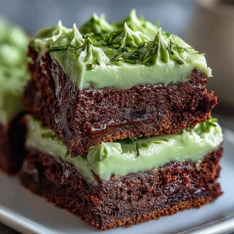 St Patricks Shamrock Brownies