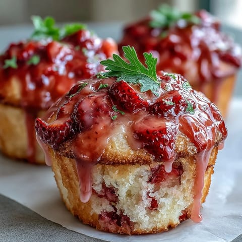 Strawberry Lemon Muffins Glaze