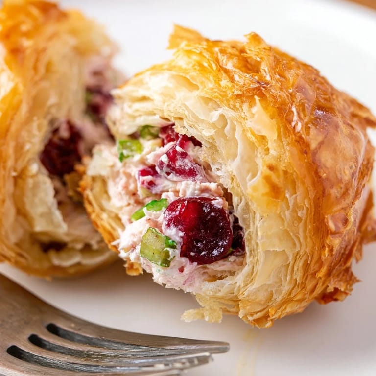 Savory-sweet cranberry jalapeño dip croissants, perfect for holiday brunch celebrations.