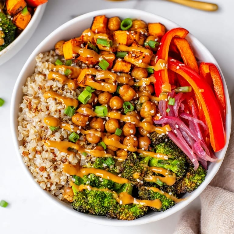 Hearty Bold Sauce Drizzle Bowls featuring miso-butter and gochujang-maple sauce delights.