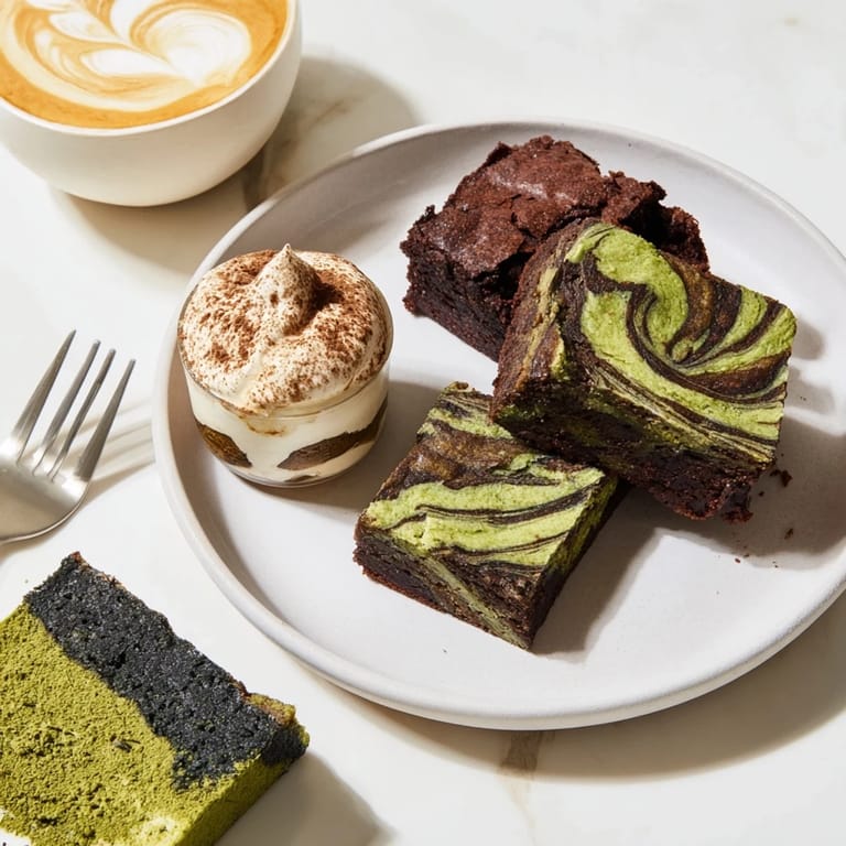 Savor the rich flavors of Global Dessert Mash-Ups with unique cheesecake bars showcased.