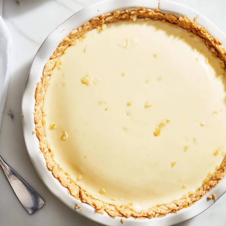 Simple ingredients create a velvety texture in this easy, homemade Water Pie, perfect for dessert.