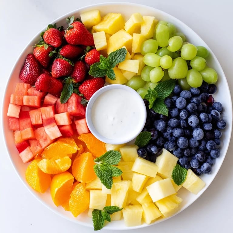 This refreshing Beach Ball Fruit Platter showcases juicy watermelon, strawberries, and other delightful fruits.