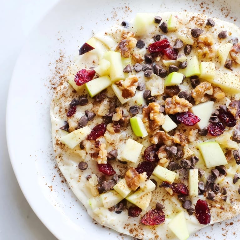 Frozen Apple Cinnamon Yogurt Bark with a sprinkling of cinnamon and delicious toppings, a perfect dessert.