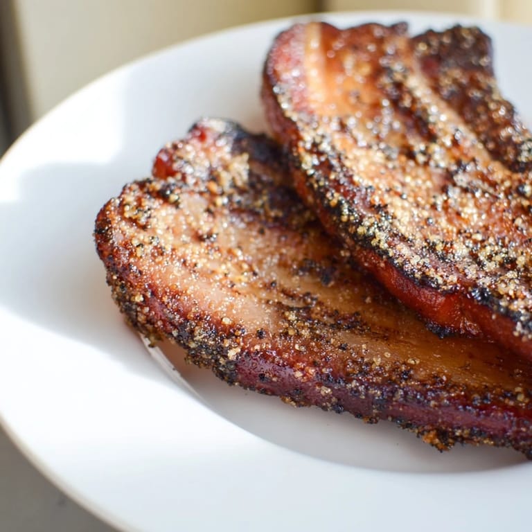 Shiny Snoop Dogg Billionaire Bacon, coated in brown sugar and spices, offers a decadent, smoky crunch.