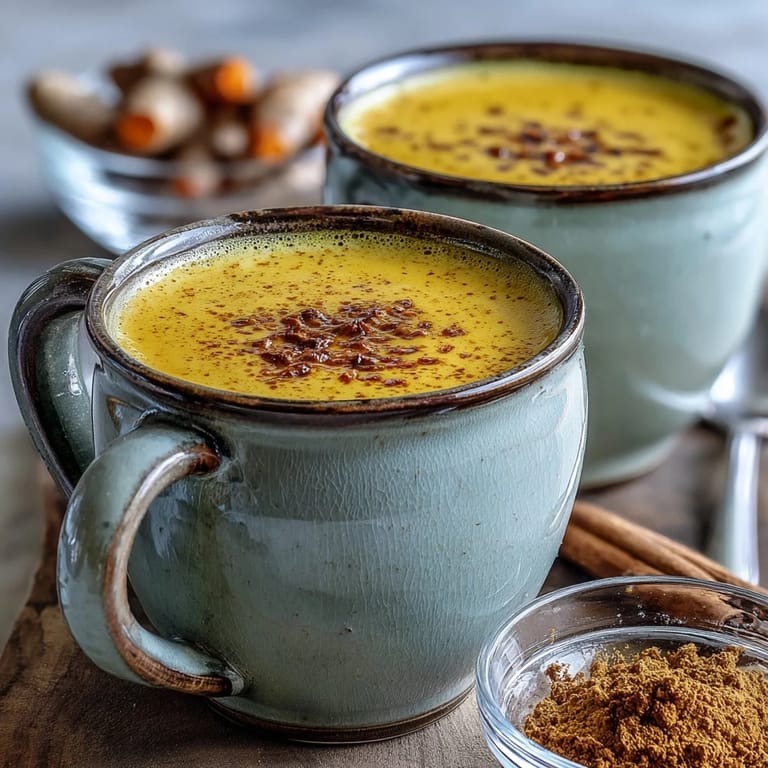 Deliciously comforting Turmeric and Ginger Golden Milk, ready to be enjoyed.