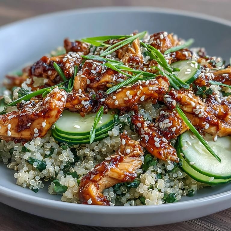 Serving Asian Sesame Chicken Couscous Salad chilled in a bowl, garnished with extra sesame seeds and a lime wedge.