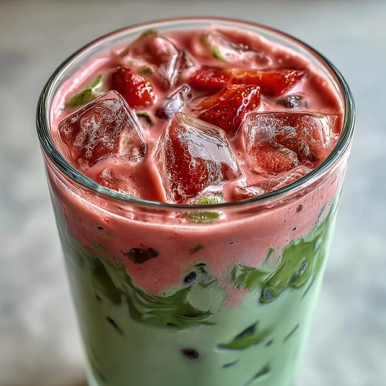 Strawberry Matcha Iced Latte