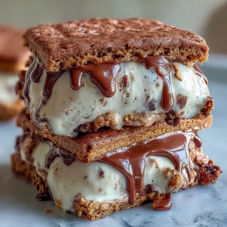 Indulgent Vanilla Bean Frappuccino Ice Cream Sandwiches feature frozen vanilla bean ice cream and chocolate-espresso cookies for a coffeehouse-inspired dessert.
