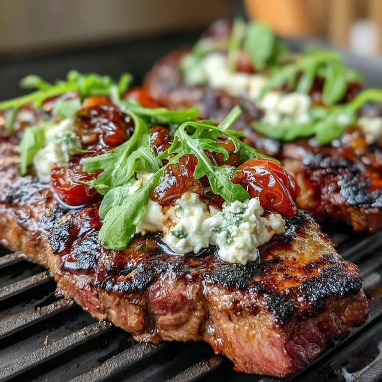 Sweet grilled peaches paired with creamy burrata over peppery arugula, finished with balsamic drizzle.