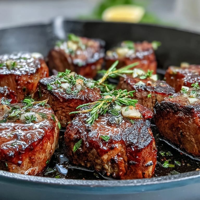 Perfectly browned steak bites cooked in one pan with garlic and parsley, ready in just 20 minutes.