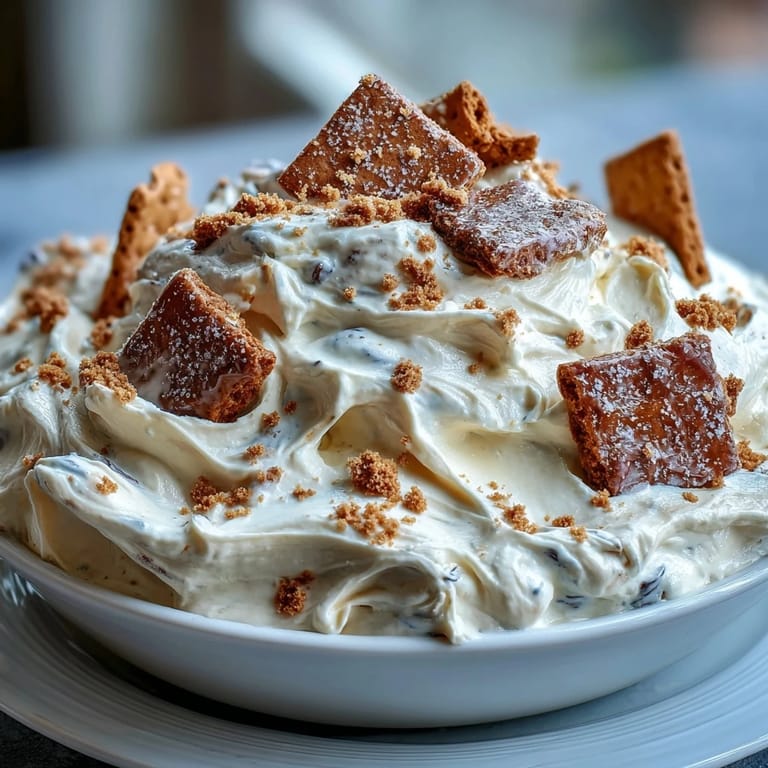 Rich, velvety cheesecake dip paired with crisp graham crackers, ideal for effortless dessert sharing.