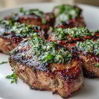 Juicy grilled lamb chops topped with fresh mint gremolata, bursting with bright lemon and herb flavors.